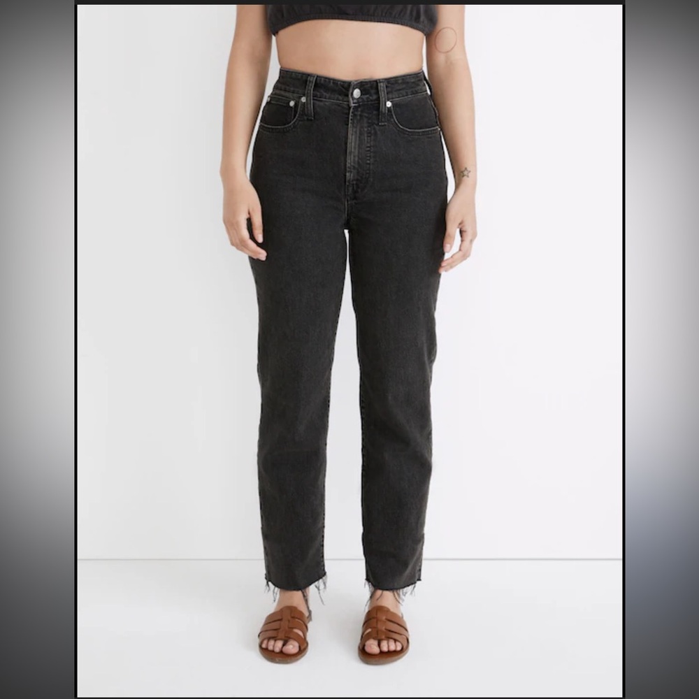 Madewell Charcoal Curvy Perfect Vintage Straight Jean Sz 29 High Rise